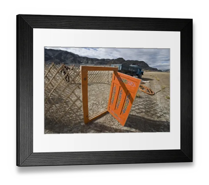 Framed Print : Kazakh nomads erecting ger camp on steppe, Bayan-Ulgii, Western Mongolia, october Framed Print : Kazakh nomads erecting ger camp on steppe, Bayan-Ulgii, Western Mongolia, october