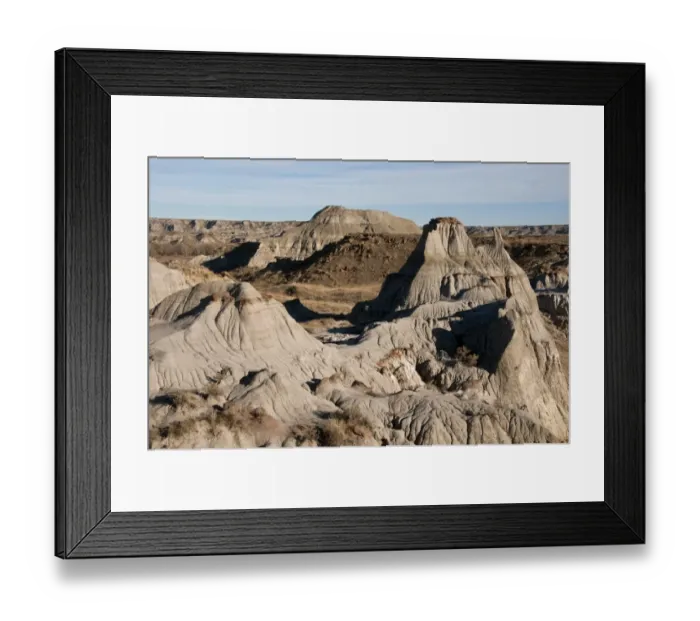 Framed Print : View of badlands habitat, Dinosaur Provincial Park, Alberta, Canada, october Framed Print : View of badlands habitat, Dinosaur Provincial Park, Alberta, Canada, october