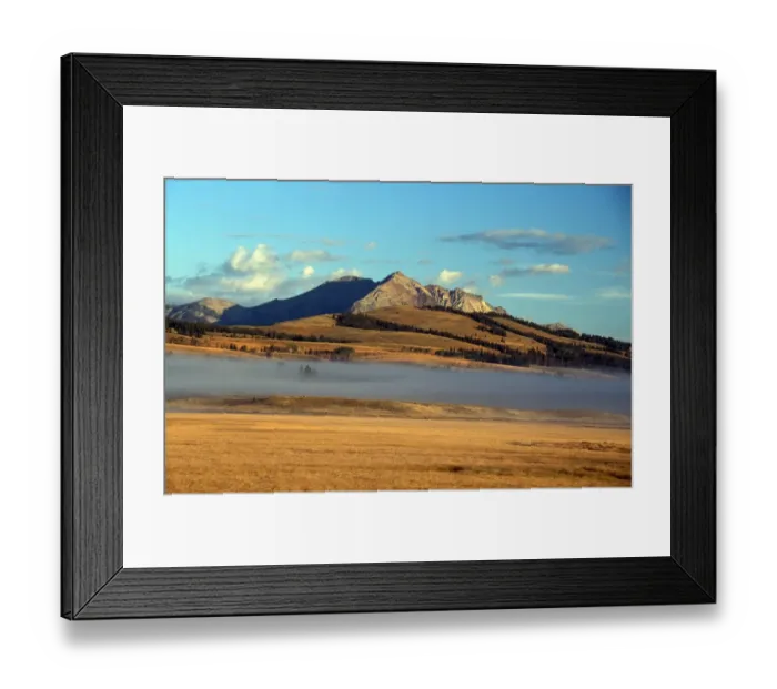 Framed Print : Fog Fog Stratus over the Gallatin Range, Yellowstone Framed Print : Fog Fog Stratus over the Gallatin Range, Yellowstone