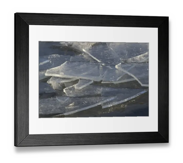 Framed Print : Broken sheets of ice on frozen river, River Nith, Dumfries and Galloway, Scotland, december Framed Print : Broken sheets of ice on frozen river, River Nith, Dumfries and Galloway, Scotland, december