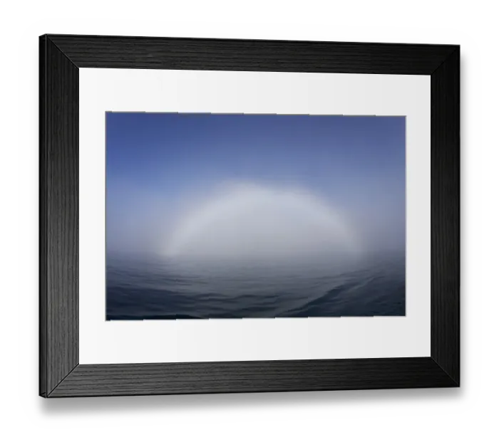 Framed Print : Fogbow over calm sea, Svalbard Framed Print : Fogbow over calm sea, Svalbard