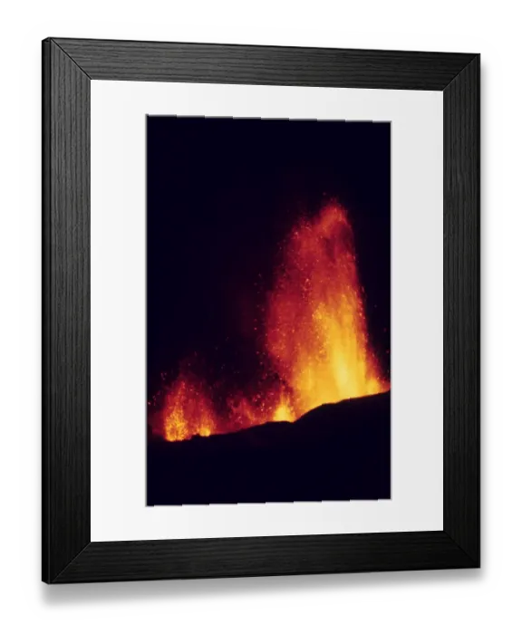 Framed Print : Lava erupting from volcano, Eldfell Volcano, Heimaey, Westmann Isles, Iceland, 1973 Framed Print : Lava erupting from volcano, Eldfell Volcano, Heimaey, Westmann Isles, Iceland, 1973