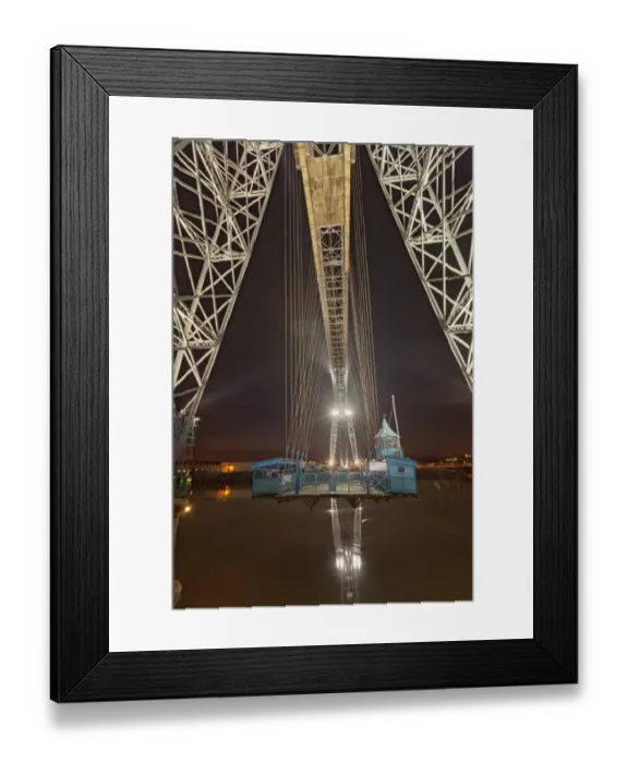 Framed Print : Transporter bridge over river at twilight, Newport Transporter Bridge, River Usk, Newport, South Wales, Wales Framed Print : Transporter bridge over river at twilight, Newport Transporter Bridge, River Usk, Newport, South Wales, Wales