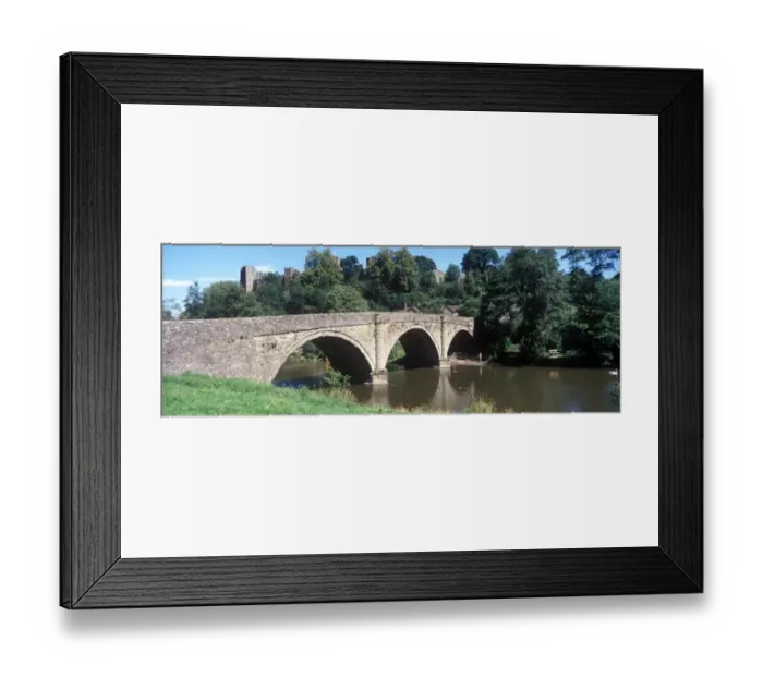 Framed Print : Britain - Shropshire Old stone bridge over River Teme - Ludlow, Shropshire Framed Print : Britain - Shropshire Old stone bridge over River Teme - Ludlow, Shropshire