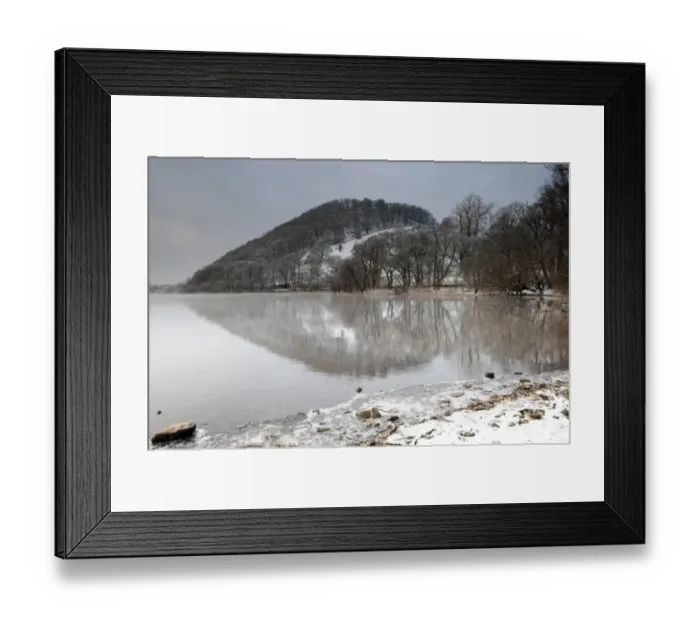 Framed Print : Early morning mist on upland lake, Ullswater, Lake District, Cumbria, England, december Framed Print : Early morning mist on upland lake, Ullswater, Lake District, Cumbria, England, december