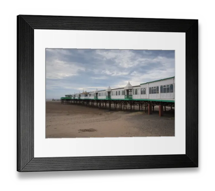 Framed Print : View of Victorian pier at seaside resort, built in 1885, St. Annes Pier, Lytham St Framed Print : View of Victorian pier at seaside resort, built in 1885, St. Annes Pier, Lytham St