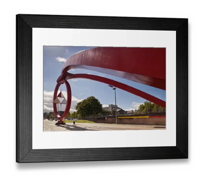 Framed Print : Steel sculpture on waterfront, The Wave, River Usk, Newport, South Wales, Wales, september Framed Print : Steel sculpture on waterfront, The Wave, River Usk, Newport, South Wales, Wales, september