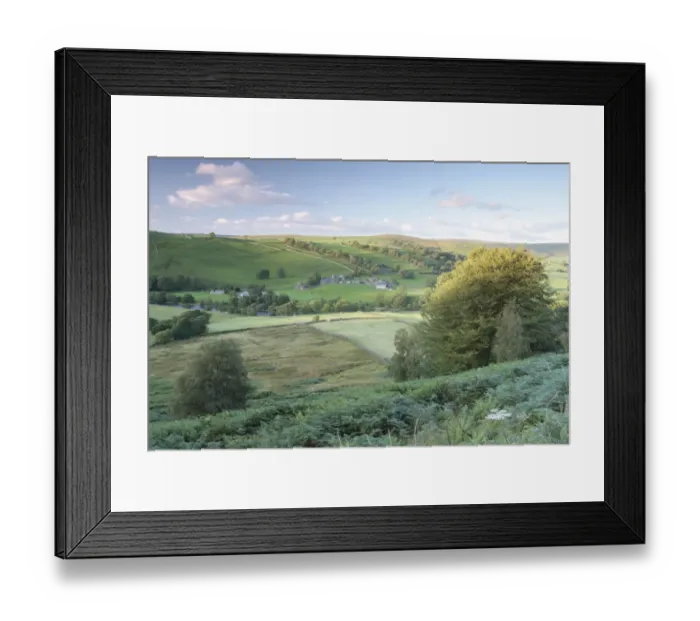 Framed Print : View of farmland in valley looking towards Appletreewick, River Wharfe, Wharfedale, Yorkshire Dales N. P Framed Print : View of farmland in valley looking towards Appletreewick, River Wharfe, Wharfedale, Yorkshire Dales N. P