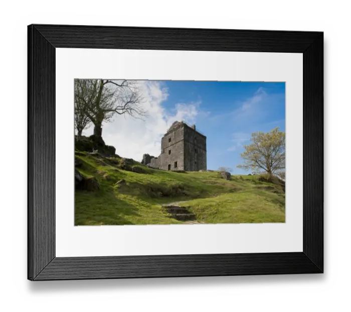 Framed Print : View of ruined 16th century towerhouse, Carnasserie Castle, Kilmartin, Argyll and Bute, Scotland, april Framed Print : View of ruined 16th century towerhouse, Carnasserie Castle, Kilmartin, Argyll and Bute, Scotland, april