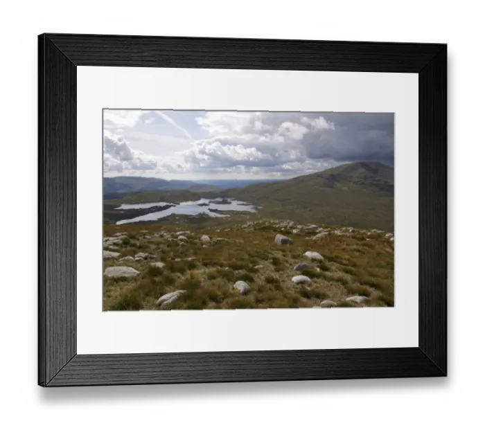 Framed Print : View of upland habitat, Merrick and Loch Enoch from Mullwharcher, Galloway Hills, Dumfries and Galloway, Scotland Framed Print : View of upland habitat, Merrick and Loch Enoch from Mullwharcher, Galloway Hills, Dumfries and Galloway, Scotland