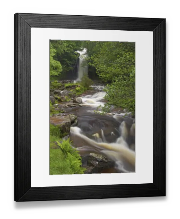 Framed Print : Waterfall and cascades on river, River Usk, Brecon Beacons N. P. Powys, Wales Framed Print : Waterfall and cascades on river, River Usk, Brecon Beacons N. P. Powys, Wales