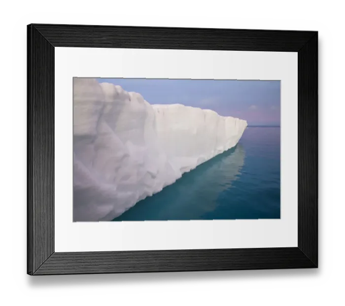 Framed Print : View of coastal glacier terminus, Brasvellbreen Glacier, Nordaustlandet, Svalbard, august