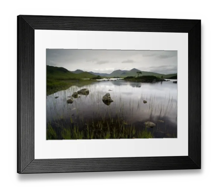 Framed Print : View of freshwater loch on upland plateau, Rannoch Moor, Highlands, Scotland, june Framed Print : View of freshwater loch on upland plateau, Rannoch Moor, Highlands, Scotland, june