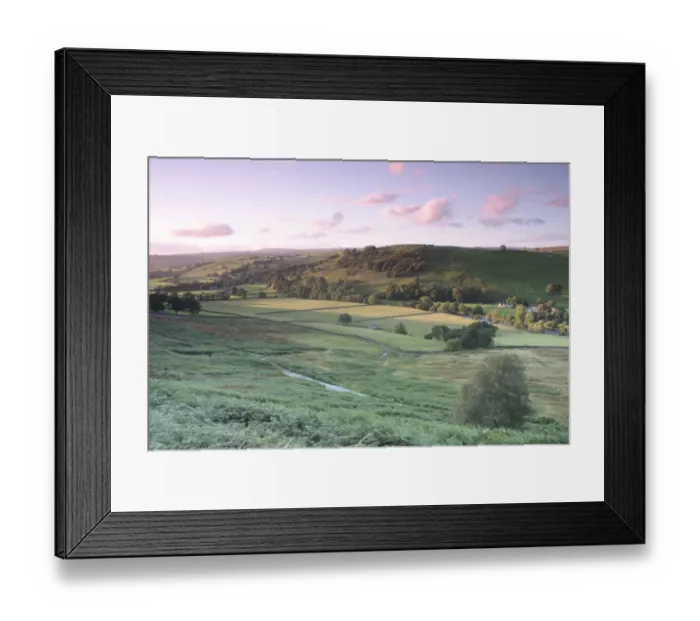 Framed Print : View of valley and hillsides looking towards Burnsall, River Wharfe, Wharfedale, Yorkshire Dales N. P Framed Print : View of valley and hillsides looking towards Burnsall, River Wharfe, Wharfedale, Yorkshire Dales N. P