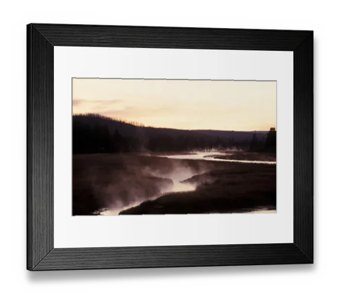 Framed Print : Mist Early morning mist rising from Madison River, Yellowstone, USA Framed Print : Mist Early morning mist rising from Madison River, Yellowstone, USA