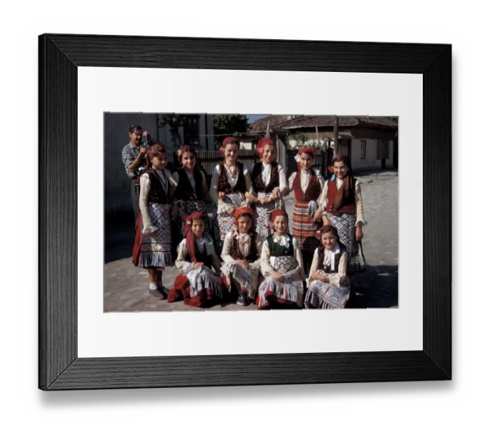 Framed Print : Bulgaria National Costume, Bulgaria