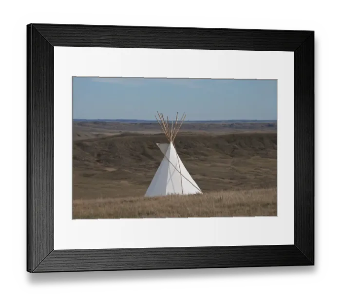 Framed Print : Teepee in shortgrass prairie habitat, West Bloc, Grasslands N. P. Southern Saskatchewan, Canada, october Framed Print : Teepee in shortgrass prairie habitat, West Bloc, Grasslands N. P. Southern Saskatchewan, Canada, october