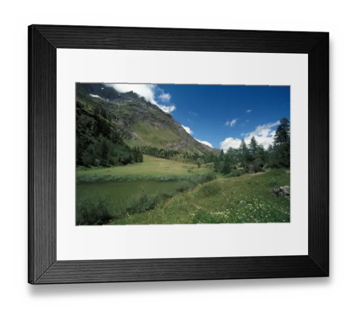 Framed Print : Italy Val di Rhemes, Alpine valley, Gran Paradiso, Italy