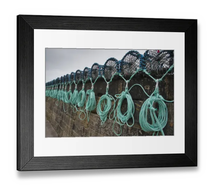 Framed Print : Lobster pots on quayside of harbour, Burnmouth, Scottish Borders, Scotland, july Framed Print : Lobster pots on quayside of harbour, Burnmouth, Scottish Borders, Scotland, july