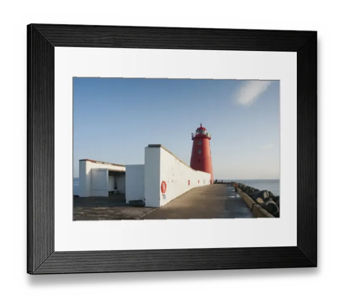 Framed Print : Lighthouse on sea wall protecting harbour entrance, Poolbeg Lighthouse, Great South Wall, Dublin Port, Dublin Bay Framed Print : Lighthouse on sea wall protecting harbour entrance, Poolbeg Lighthouse, Great South Wall, Dublin Port, Dublin Bay