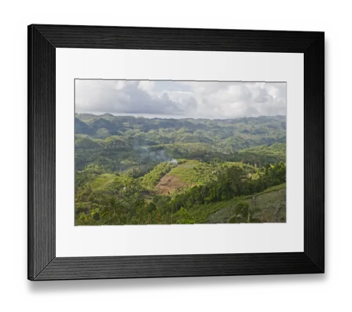 Framed Print : Slash and burn forest clearance and farming on hills, Alcoy Forest, Cebu Island, Philippines Framed Print : Slash and burn forest clearance and farming on hills, Alcoy Forest, Cebu Island, Philippines
