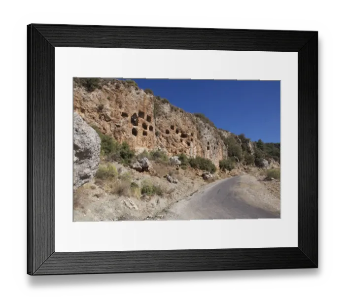 Framed Print : Tombs in roadside cliff, Islamlar, Antalya Province, Turkey, october Framed Print : Tombs in roadside cliff, Islamlar, Antalya Province, Turkey, october