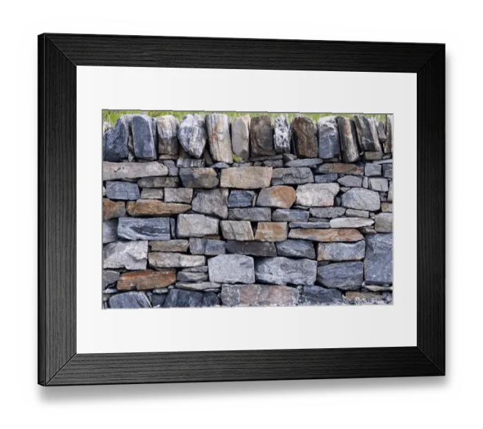 Framed Print : Drystone wall, section of recently finished wall with courses, tie and cap stones, Aberdeenshire, Scotland Framed Print : Drystone wall, section of recently finished wall with courses, tie and cap stones, Aberdeenshire, Scotland