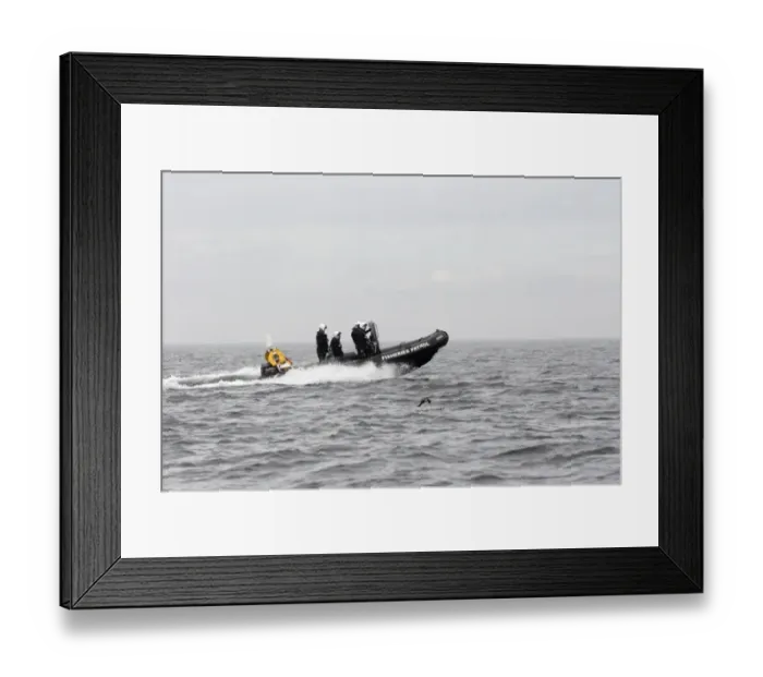 Framed Print : Fisheries Patrol boat at sea, Northumberland, England, july Framed Print : Fisheries Patrol boat at sea, Northumberland, England, july