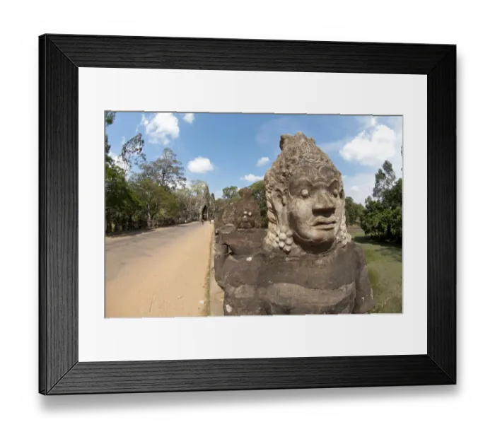 Framed Print : Sculptures of Asuras (demonic monsters) lining road to gate tower of Khmer temple, South Gate, Angkor Thom, Siem Riep Framed Print : Sculptures of Asuras (demonic monsters) lining road to gate tower of Khmer temple, South Gate, Angkor Thom, Siem Riep