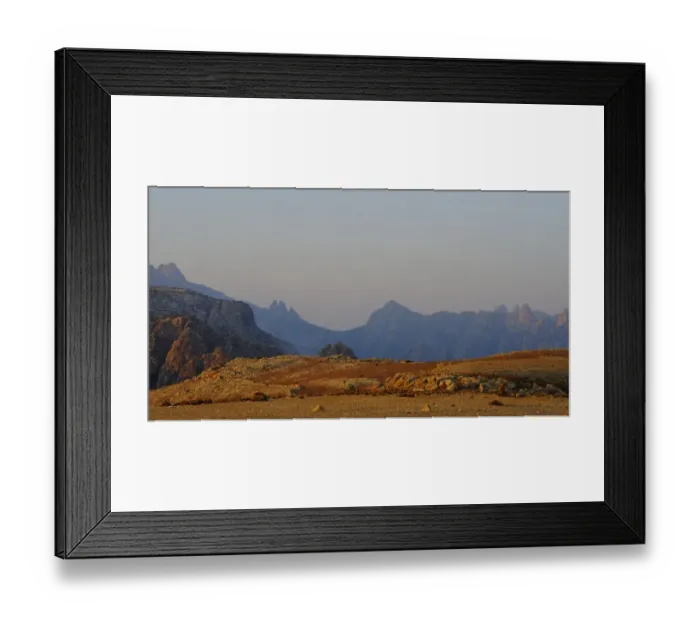 Framed Print : View of desert mountain habitat, Haggeher, Socotra, Yemen, march Framed Print : View of desert mountain habitat, Haggeher, Socotra, Yemen, march