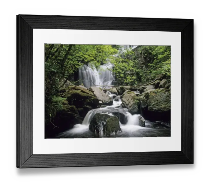 Framed Print : Waterfall and cascades, Torc Waterfall, Owengarriff River, Killarney N. P. County Kerry, Ireland, spring Framed Print : Waterfall and cascades, Torc Waterfall, Owengarriff River, Killarney N. P. County Kerry, Ireland, spring