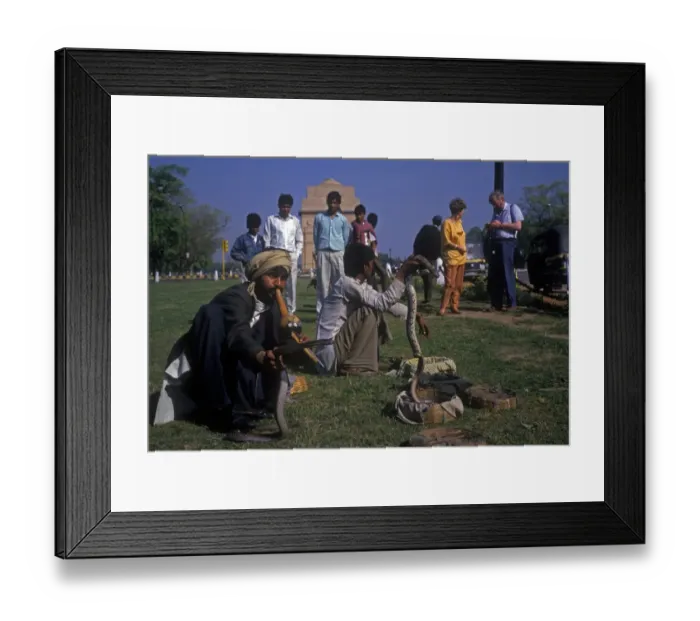Framed Print : India - People Snake Charmer, Delhi, India Framed Print : India - People Snake Charmer, Delhi, India