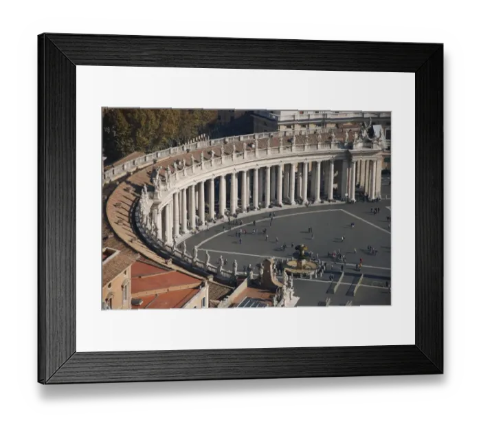 Framed Print : View of St. Peters Square, looking from St. Peters Basilica, Vatican City State, november