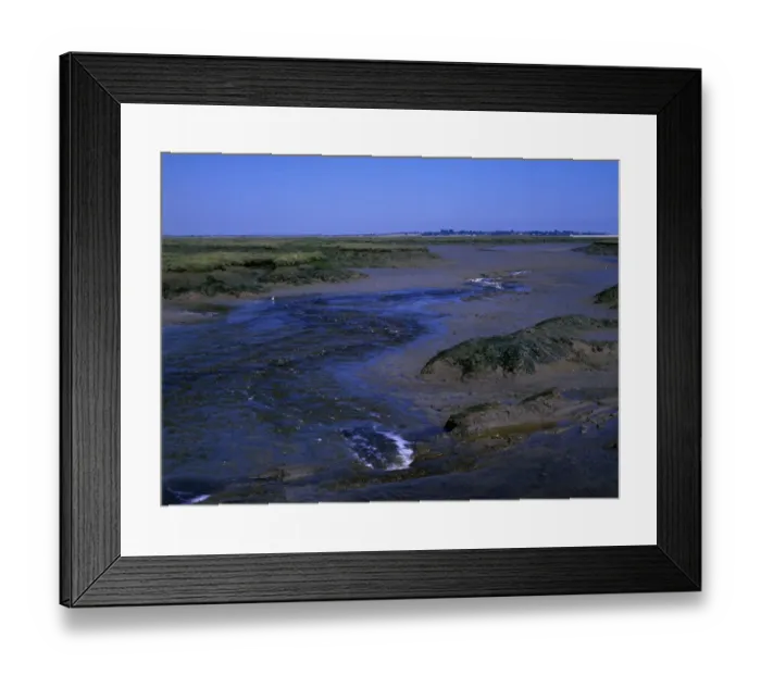 Framed Print : Tide going out on Essex salt Marsh at Tollesbury Framed Print : Tide going out on Essex salt Marsh at Tollesbury