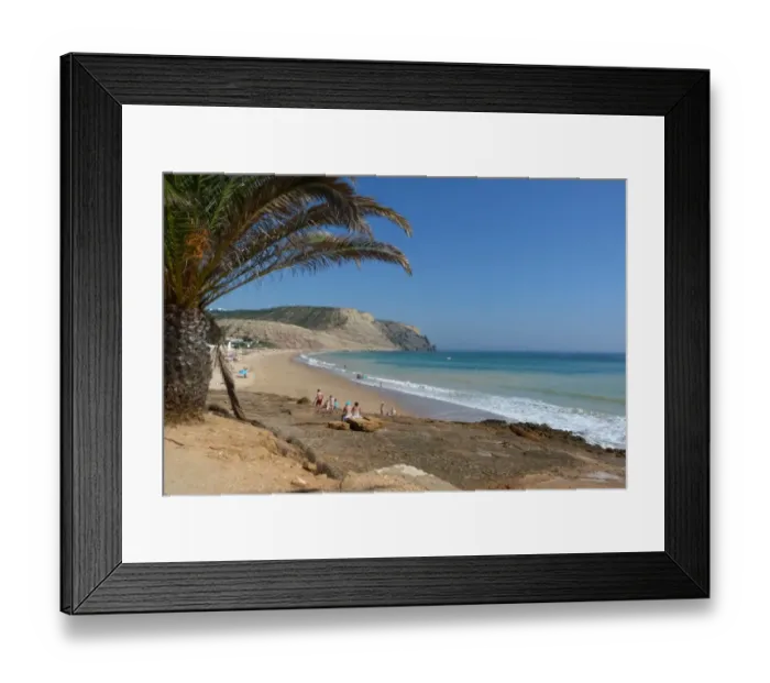 Framed Print : Holiday beach at Praia da Luz Portugal