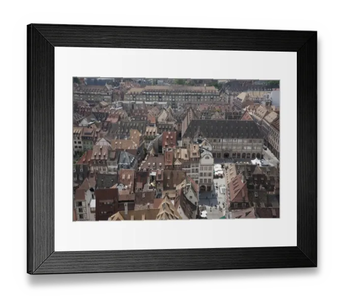 Framed Print : View of old town from above, Strasbourg, Alsace, France, july Framed Print : View of old town from above, Strasbourg, Alsace, France, july