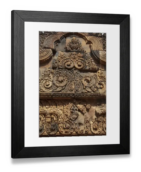 Framed Print : Bas-relief on doorway of Khmer Hindu temple, Banteay Srei, Angkor, Siem Riep, Cambodia Framed Print : Bas-relief on doorway of Khmer Hindu temple, Banteay Srei, Angkor, Siem Riep, Cambodia