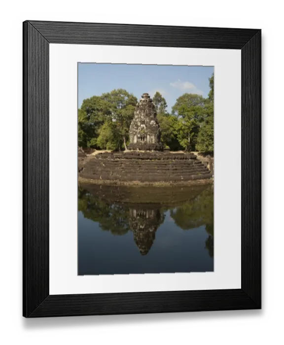 Framed Print : Reflection of Khmer temple in pond, Neak Pean, Angkor, Siem Riep, Cambodia Framed Print : Reflection of Khmer temple in pond, Neak Pean, Angkor, Siem Riep, Cambodia