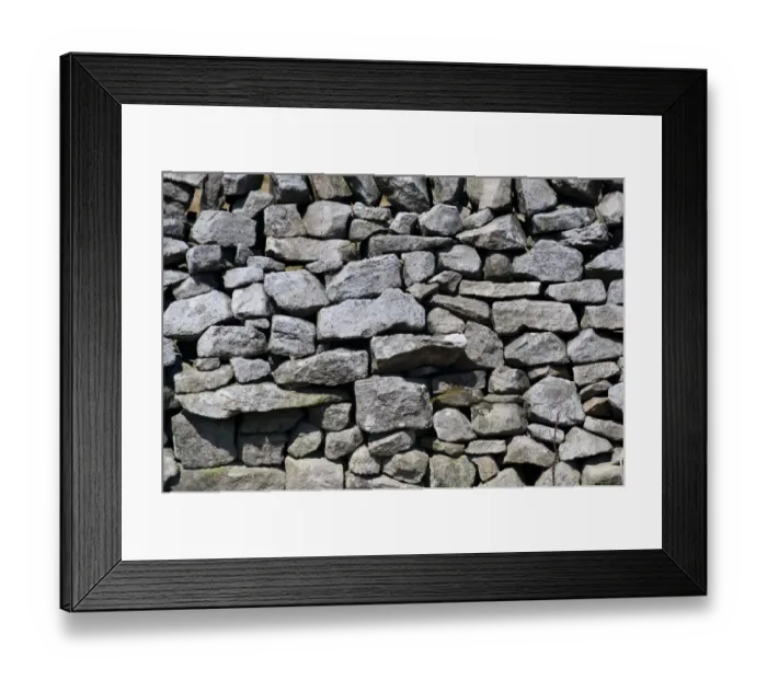 Framed Print : Close-up of traditional drystone wall in good repair, England, april Framed Print : Close-up of traditional drystone wall in good repair, England, april