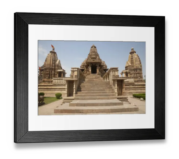 Framed Print : Chandella dynasty temple, Lakshmana Temple, Khajuraho, Madhya Pradesh, India