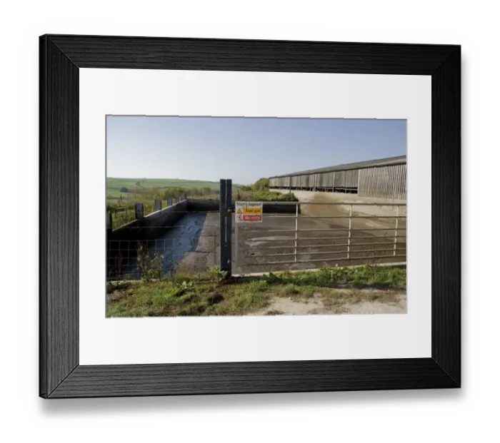 Framed Print : Slurry Lagoon, Toxic Gas, No Entry sign on gate at open slurry store for dairy cattle, Dorset, England, october Framed Print : Slurry Lagoon, Toxic Gas, No Entry sign on gate at open slurry store for dairy cattle, Dorset, England, october