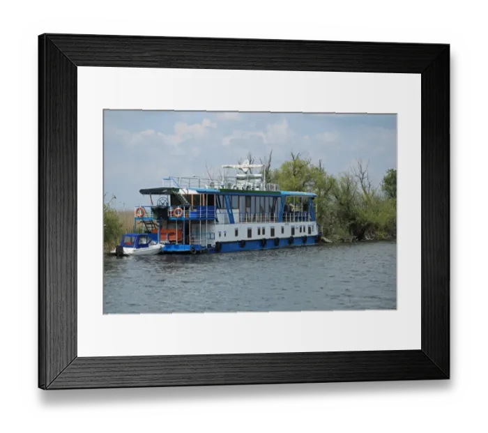 Framed Print : Tourist pontoon boat, Tulcea, River Danube, Danube Delta, Dobrogea, Romania, may Framed Print : Tourist pontoon boat, Tulcea, River Danube, Danube Delta, Dobrogea, Romania, may