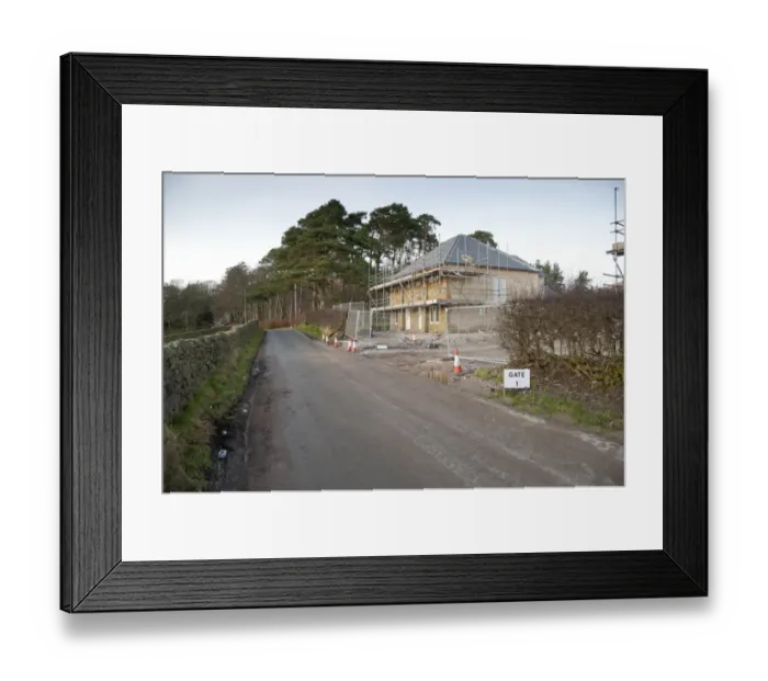 Framed Print : Duke of Lancaster affordable rural housing development, Dunsop Bridge, Lancashire, England, january