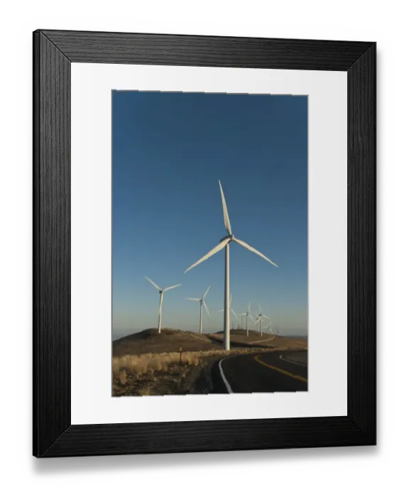 Framed Print : Wind turbines beside road, Wild Horse Wind Facility, Vantage, Washington, U. S. A. october Framed Print : Wind turbines beside road, Wild Horse Wind Facility, Vantage, Washington, U. S. A. october