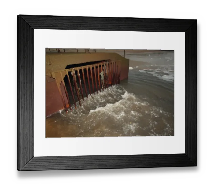 Framed Print : Combined sewer overflow (CSO), sanitary sewage and stormwater runoff discharged onto beach, Boscombe, Dorset, England Framed Print : Combined sewer overflow (CSO), sanitary sewage and stormwater runoff discharged onto beach, Boscombe, Dorset, England