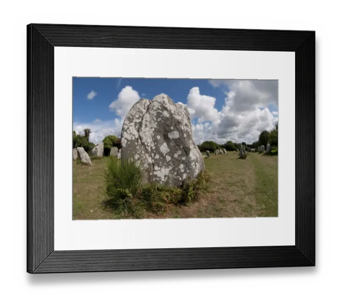 Framed Print : Megalithic standing stones, Carnac Stones, Carnac, Brittany, France, august