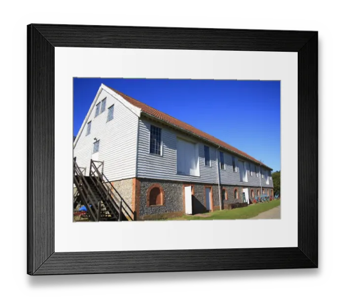 Framed Print : Former factory building for producing agricultural implements, Boby Building, Museum of East Anglian Life, Stowmarket