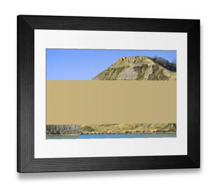 Framed Print : Coastal bay with geological formations, Chapmans Pool, Dorset, England, november Framed Print : Coastal bay with geological formations, Chapmans Pool, Dorset, England, november