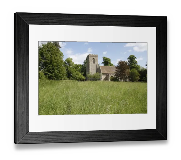 Framed Print : View of 14th Century church beside long grass of meadow, St. Nicholas Church, Thelnetham, Suffolk, England, may Framed Print : View of 14th Century church beside long grass of meadow, St. Nicholas Church, Thelnetham, Suffolk, England, may