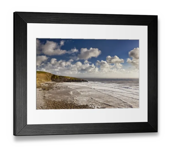 Framed Print : View of coastline, beach and waves, Southerndown, Southerndown Coast, Bristol Channel, South Wales, Wales, september Framed Print : View of coastline, beach and waves, Southerndown, Southerndown Coast, Bristol Channel, South Wales, Wales, september